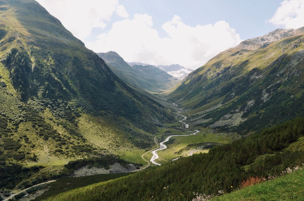 A scenic valley in Switzerland